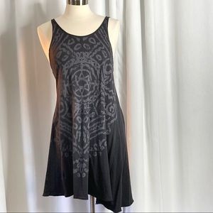 ASOS witchy graphic Lagenlook tank tunic dress for layering Medium size 8 goth